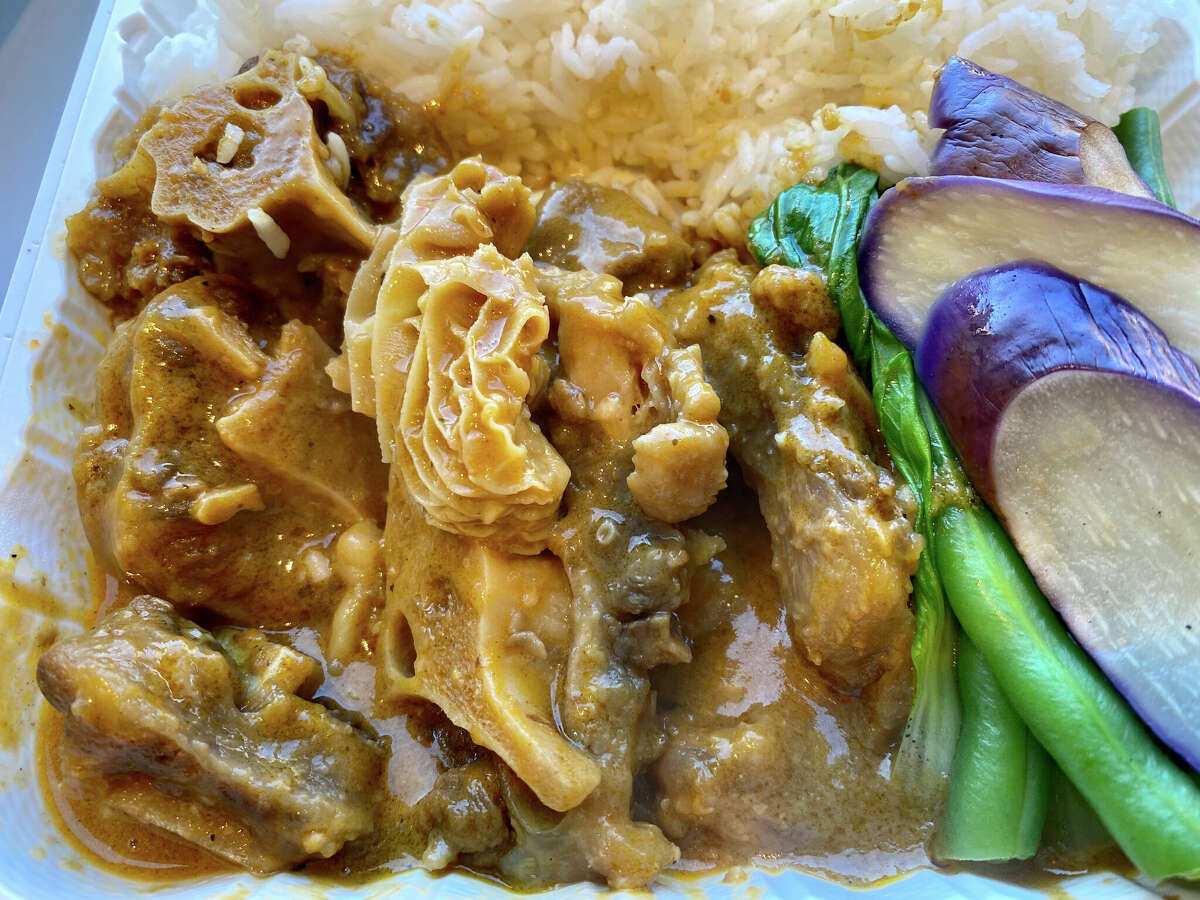 With its slow-cooked oxtail and tripe, kare-kare stew has rich flavors of meat and offal but might be more challenging for some palates and preferences at Chee-bog, a Filipino restaurant in Cohoes.  