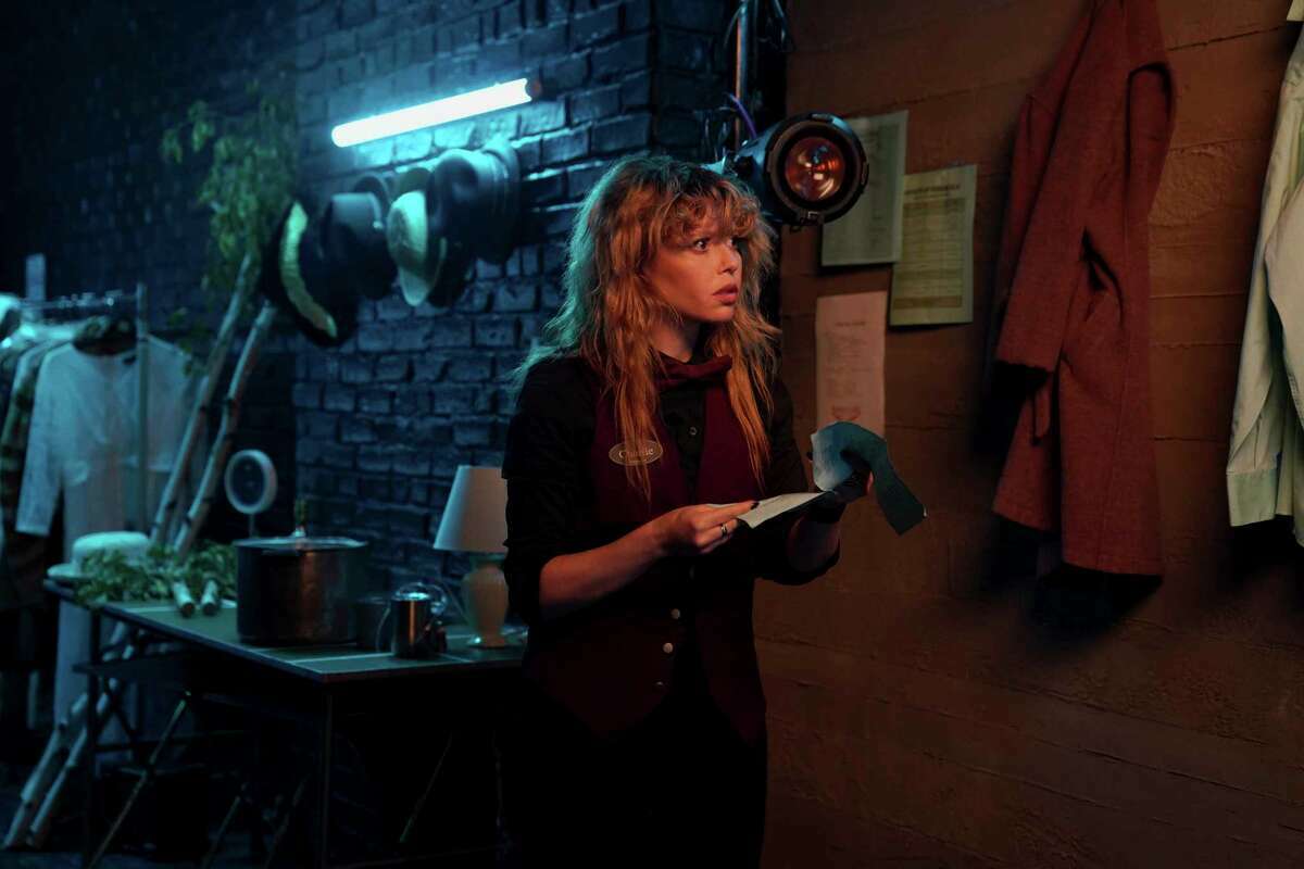 This image released by Peacock shows Natasha Lyonne in a scene from “Poker Face.”