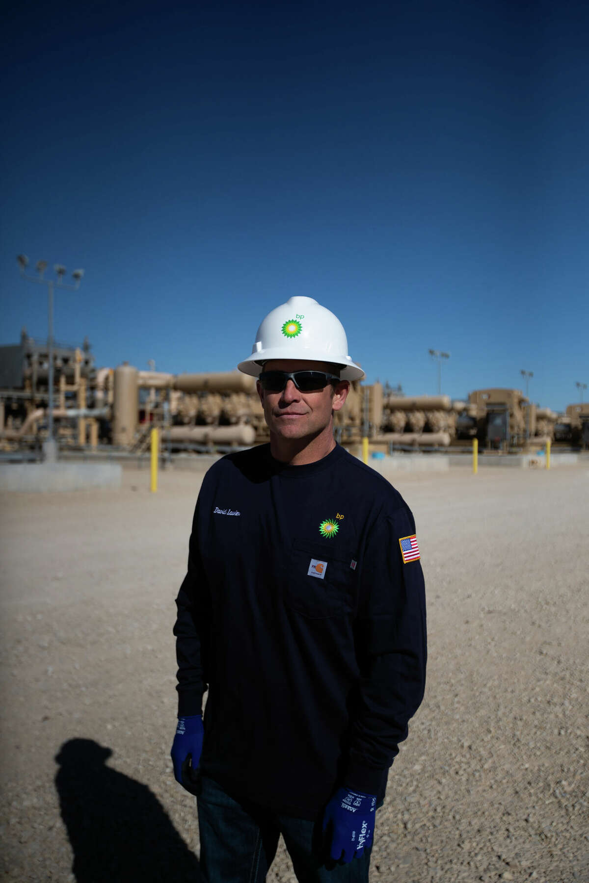 BPX Energy chief executive officer David Lawler at Grand Slam, an electrified central oil, gas, and water handling facility that reduces operational emissions at the Permian Basin, Friday, Nov. 11, 2022.