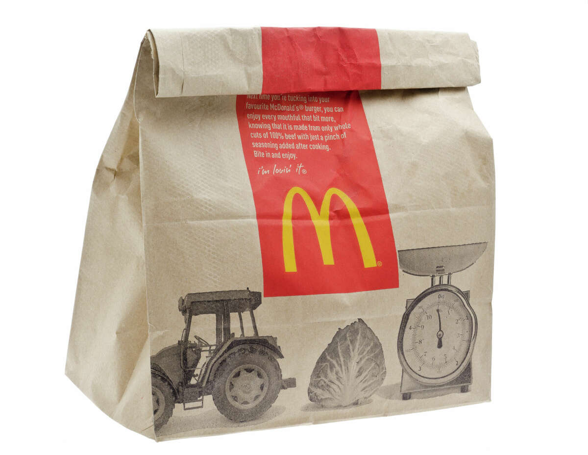 McDonald's Fast Food Meal in Brown Paper Bag