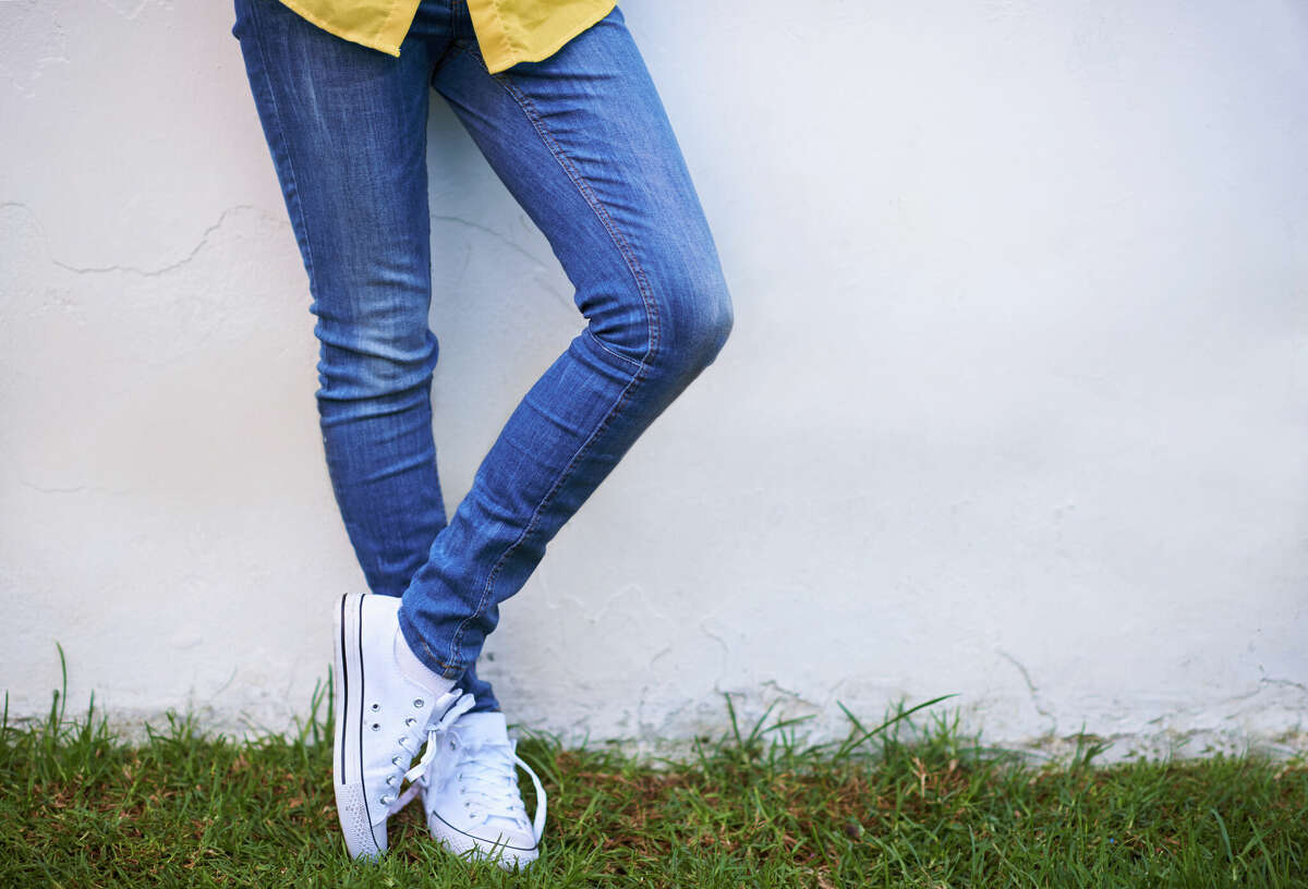 Cropped shot of a young woman wearing skinny jeans
