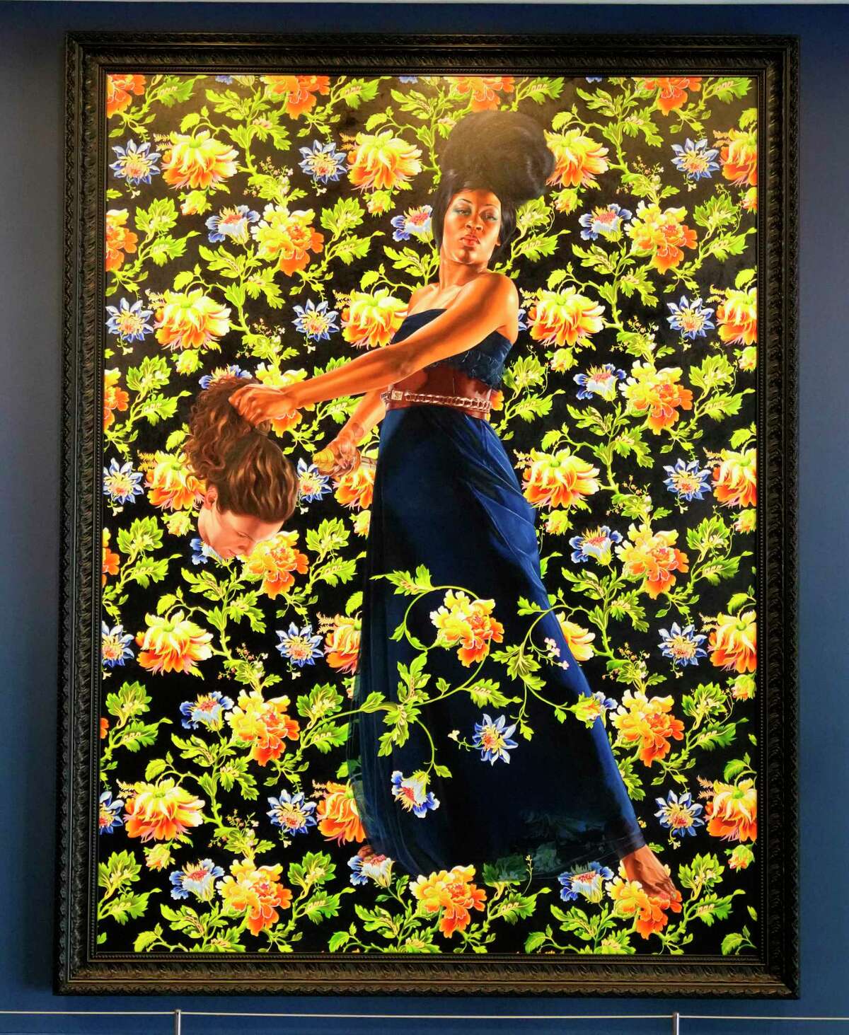 Judith and Holofernes by Kehinde Wiley is shown in the exhibit Portrait of Courage: Gentileschi, Wiley and the Story of Judith at The Museum of Fine Arts, Houston, 1001 Bissonnet St., Wednesday, Jan. 25, 2023, in Houston.