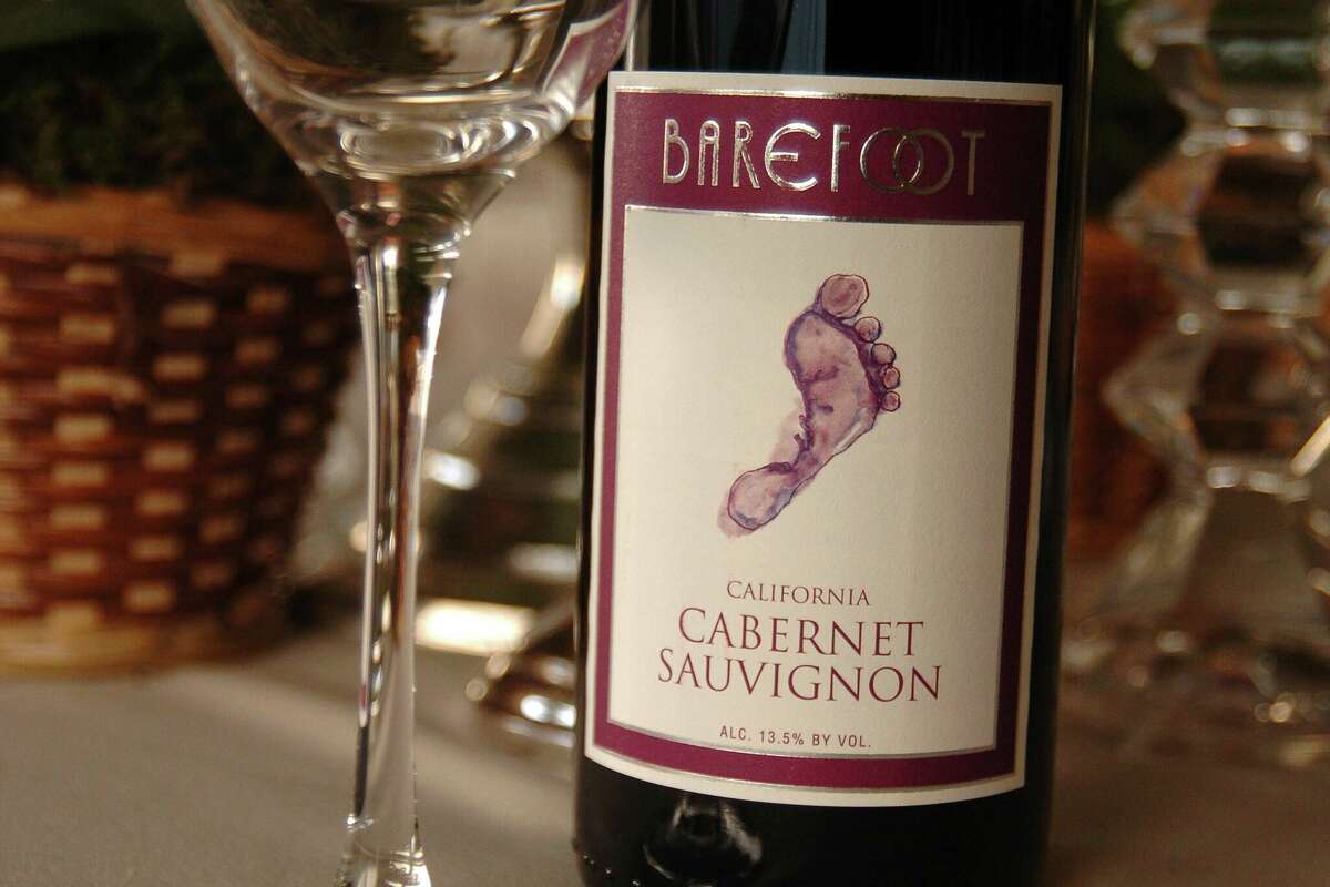 A bottle of Cabernet Sauvignon from Barefoot Wine, owned by E. & J. Gallo, the county's largest wine company. 