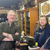 Owners Milo, left, and Debbie Stubban at Milo's Tobacco Road in Edwardsville on Thursday. 