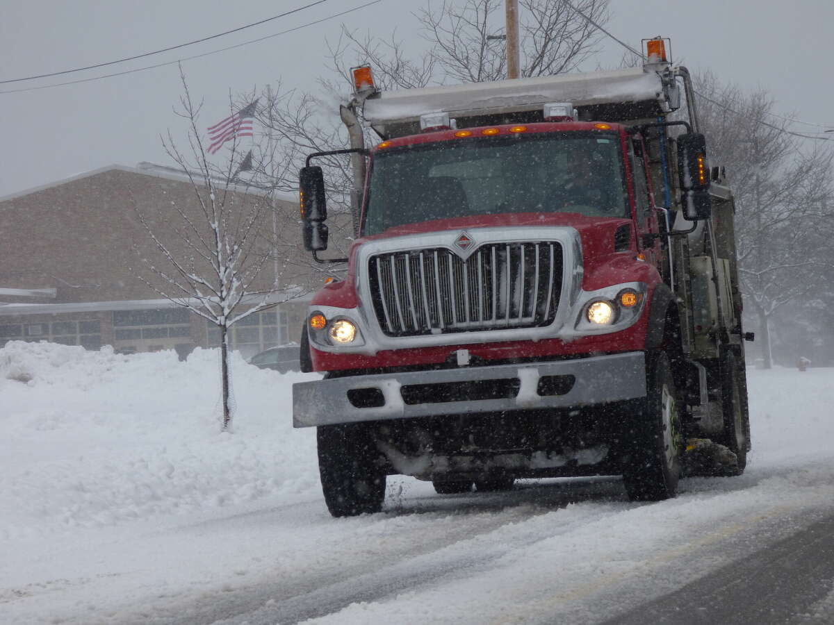 Manistee Department of Public Works employees were out in full force on Jan. 26 in efforts to keep streets clear.