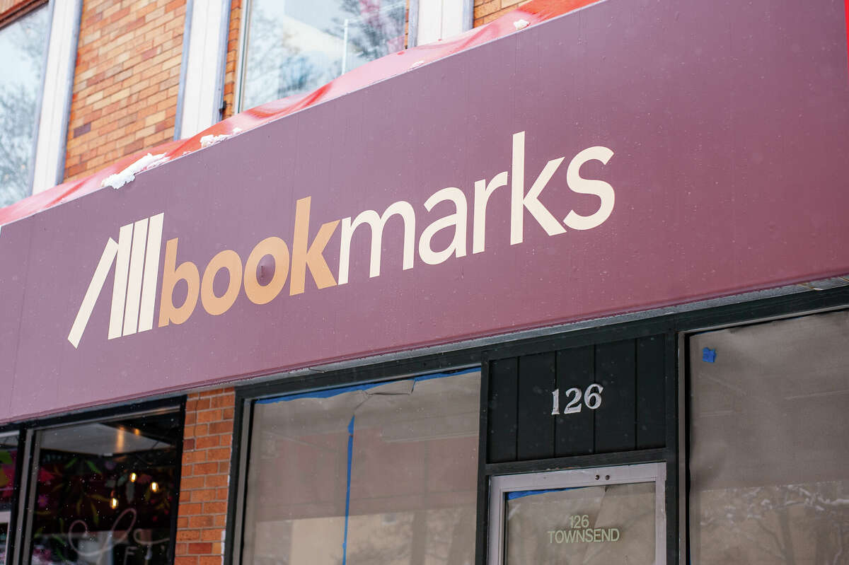 The facade of Bookmarks, a new and used bookstore set to open this spring, sits on Jan. 26, at 126 Townsend St. in Downtown Midland.
