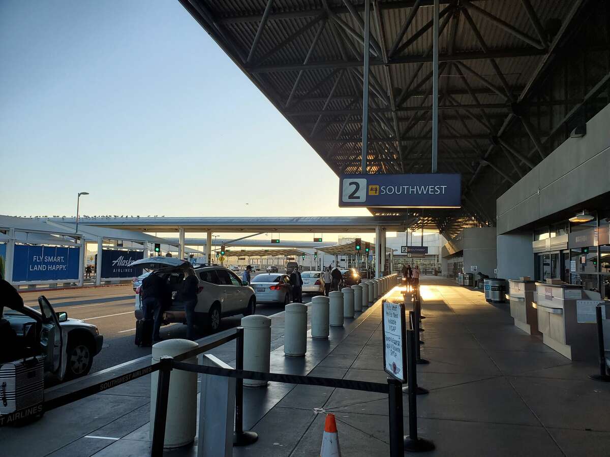 Southwest Airlines departure area at Oakland International Airport in 2020.
