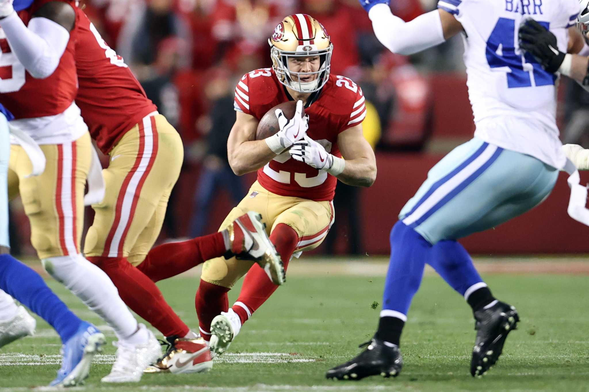 Is Christian McCaffrey playing this week? Latest news, injury updates on  49ers RB's playoff status vs. Eagles