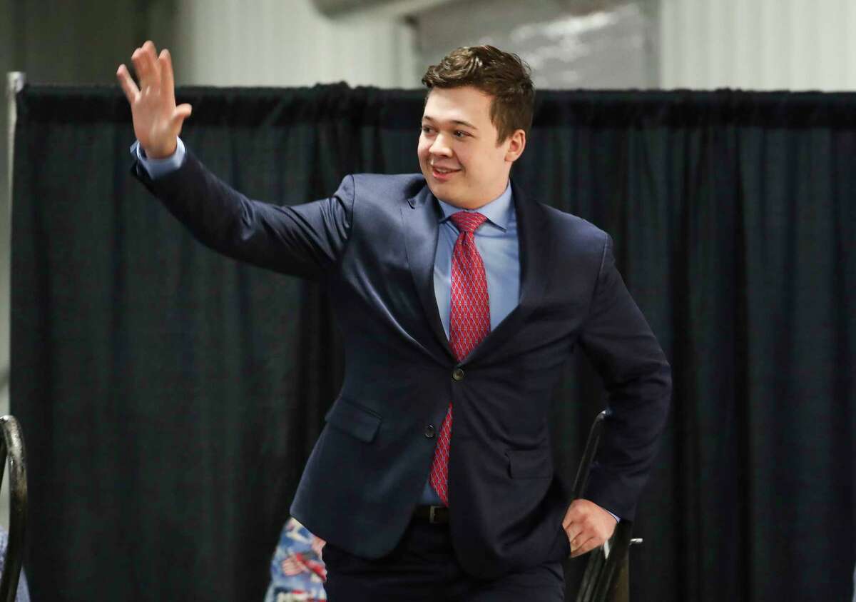 Rittenhouse, speakers air grievances at Conroe rally