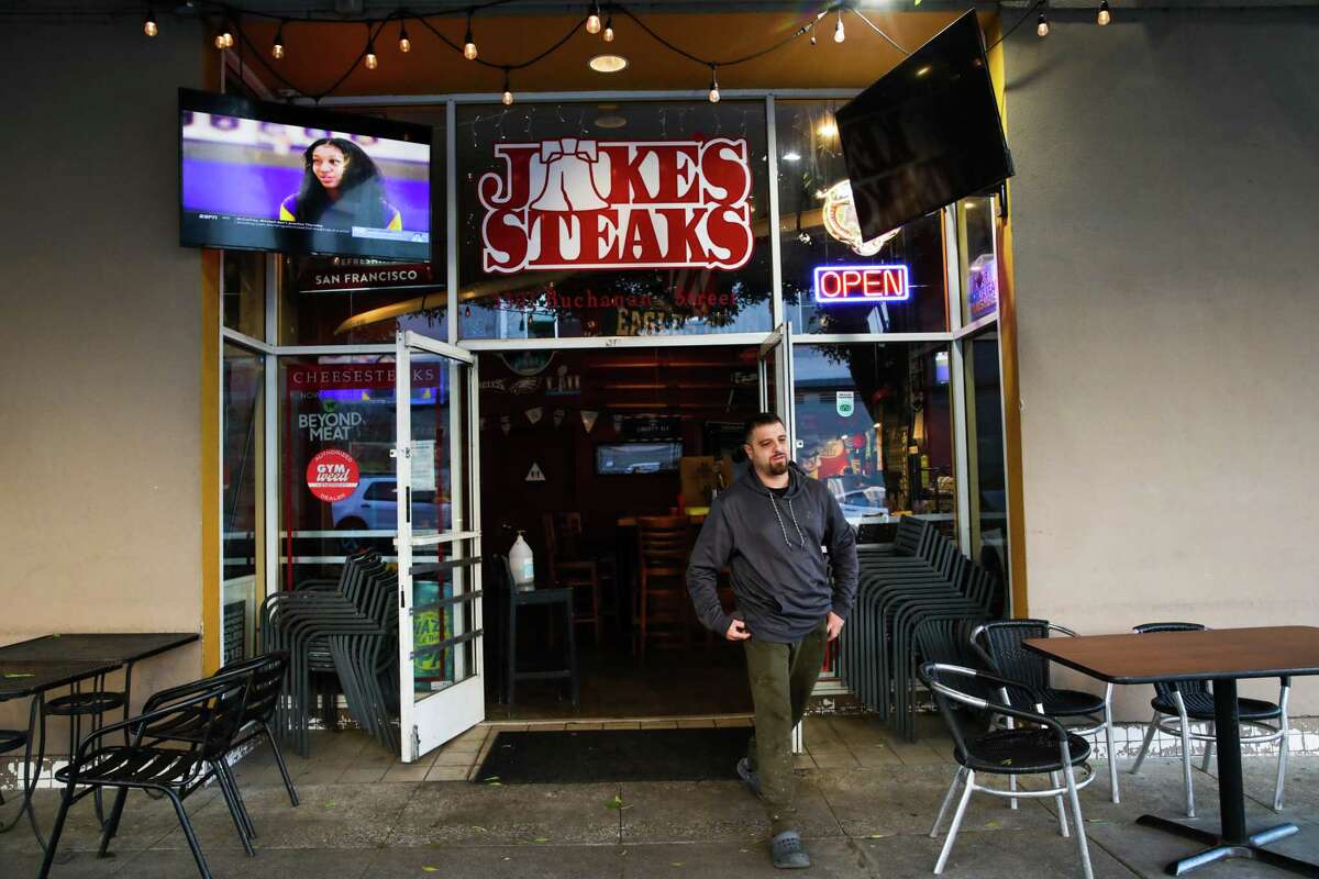 Nasri Mufarreh co-owns Jake’s Steaks, which is technically enemy territory — a Philadelphia Eagles bar in San Francisco.