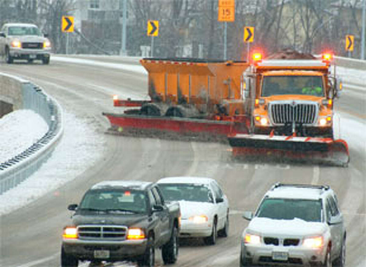 Pictured is a snowplow at work in Michigan. High chloride readings have been recorded in cities across the Midwest and the Northeast, with the highest concentrations in Michigan.