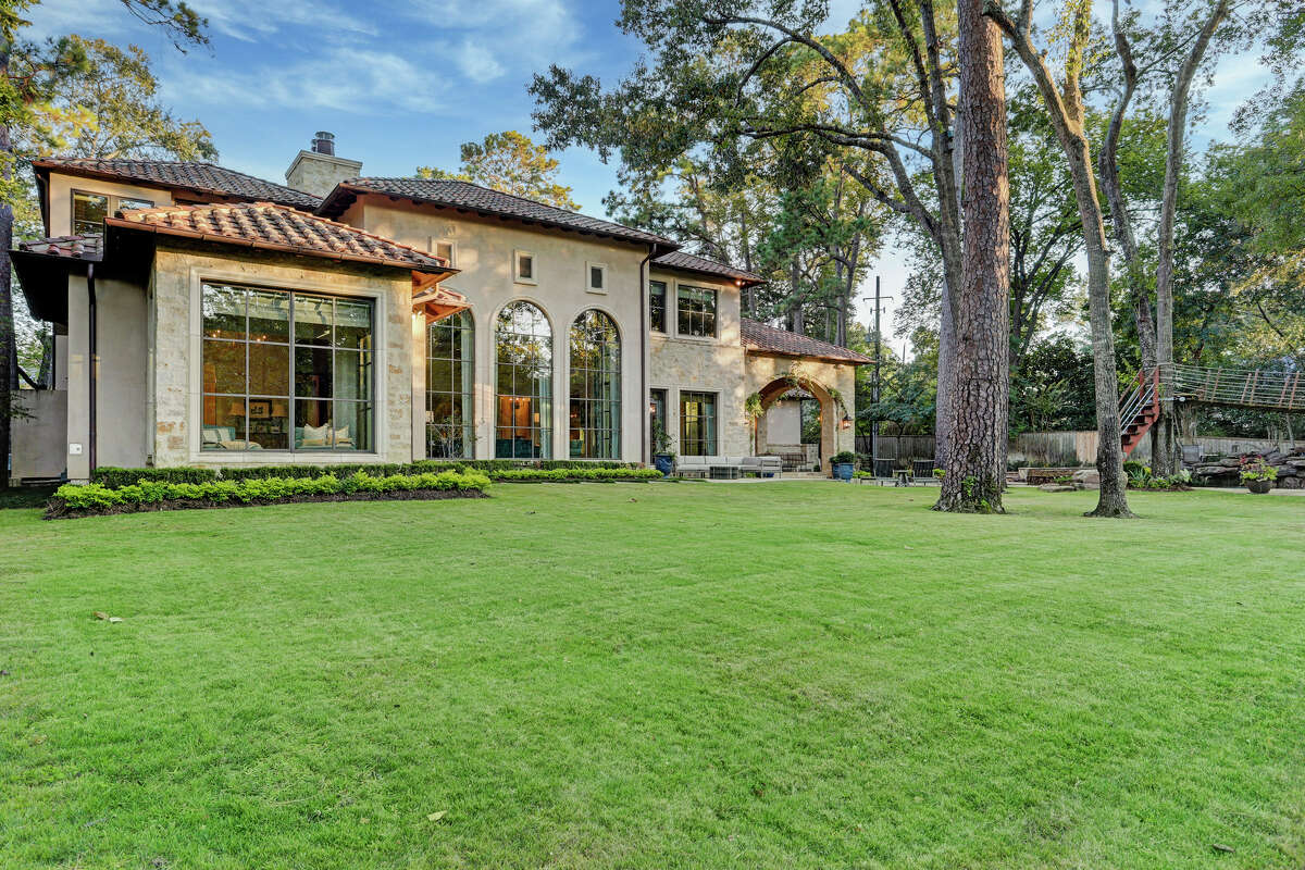 The backyard is spacious