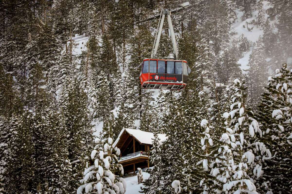A tram passes through Heavenly Mountain Resort in South Lake Tahoe.