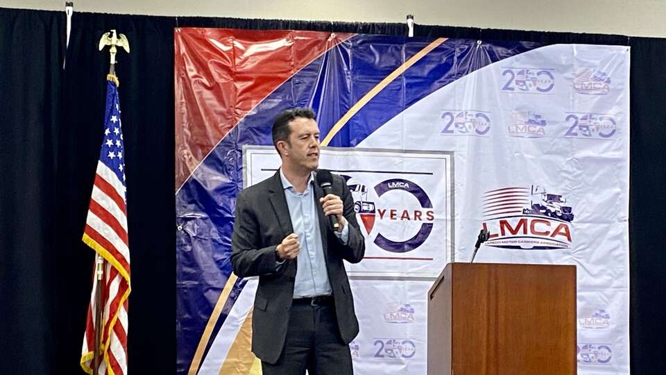Larry Rubin, President of The American Society of Mexico, during a conference hosted by LMCA to celebrate the bicentennial ofMexico-US diplomatic relations on Wednesday, January 18, 2023 at TAMIU.  