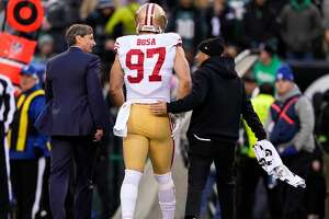 49ers star gets gashed in the leg while not even in the game