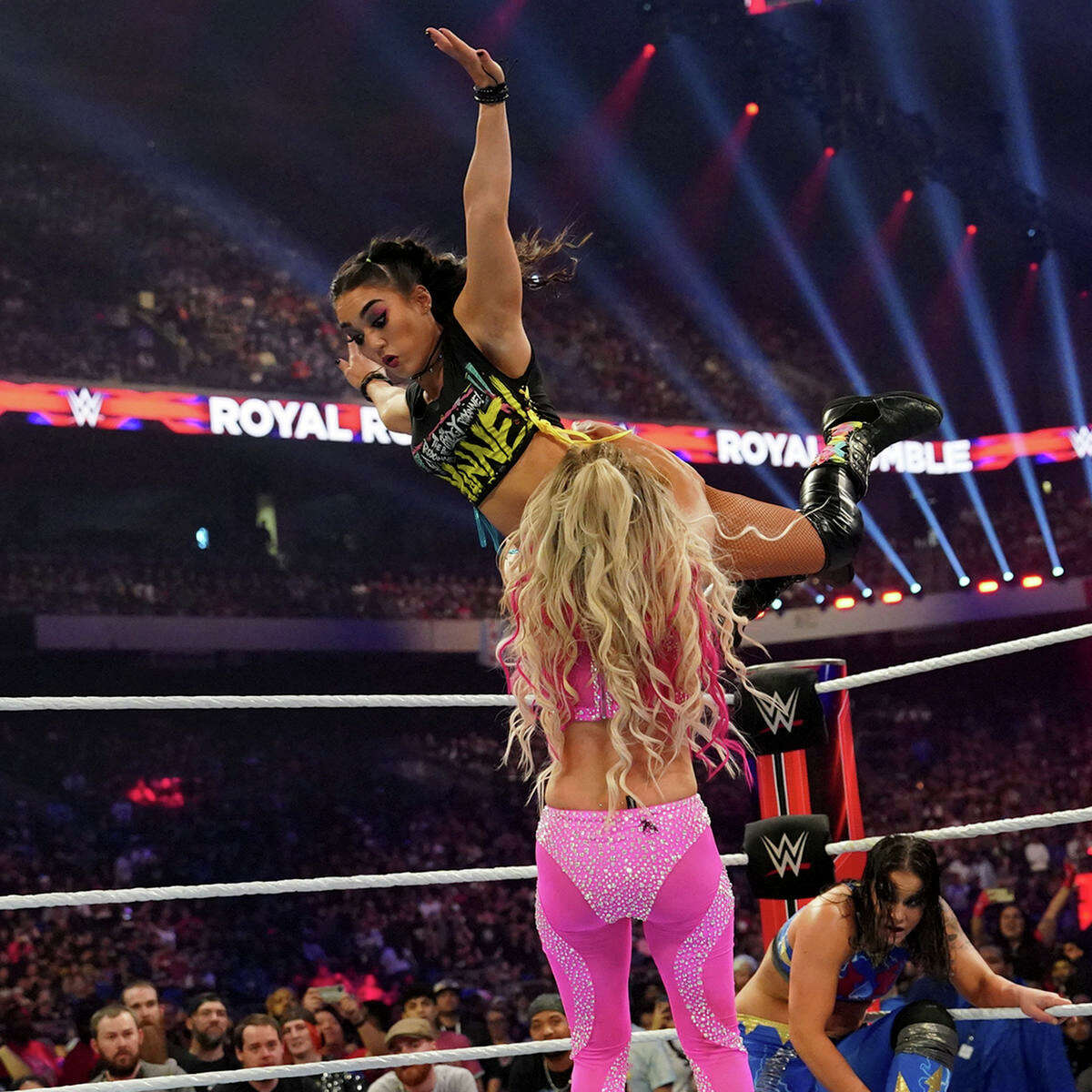 Laredo's Roxanne Perez made her WWE main roster pay-per-view debut at the Royal Rumble on Saturday, Jan. 28, 2023 in San Antonio, Texas.