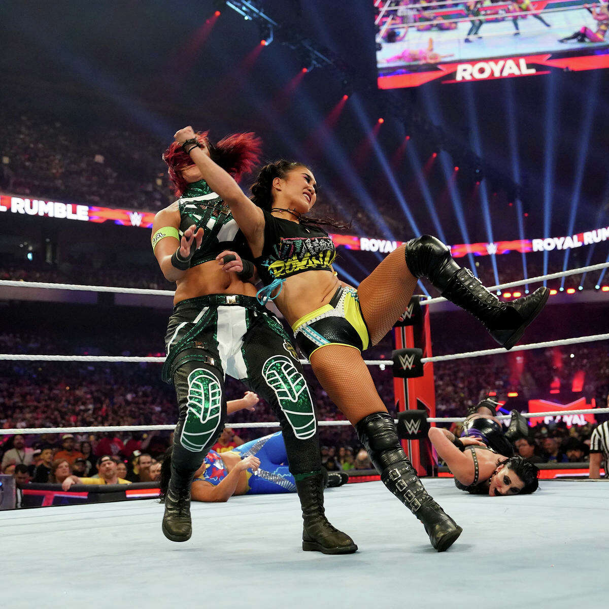 Laredo's Roxanne Perez made her WWE main roster pay-per-view debut at the Royal Rumble on Saturday, Jan. 28, 2023 in San Antonio, Texas.