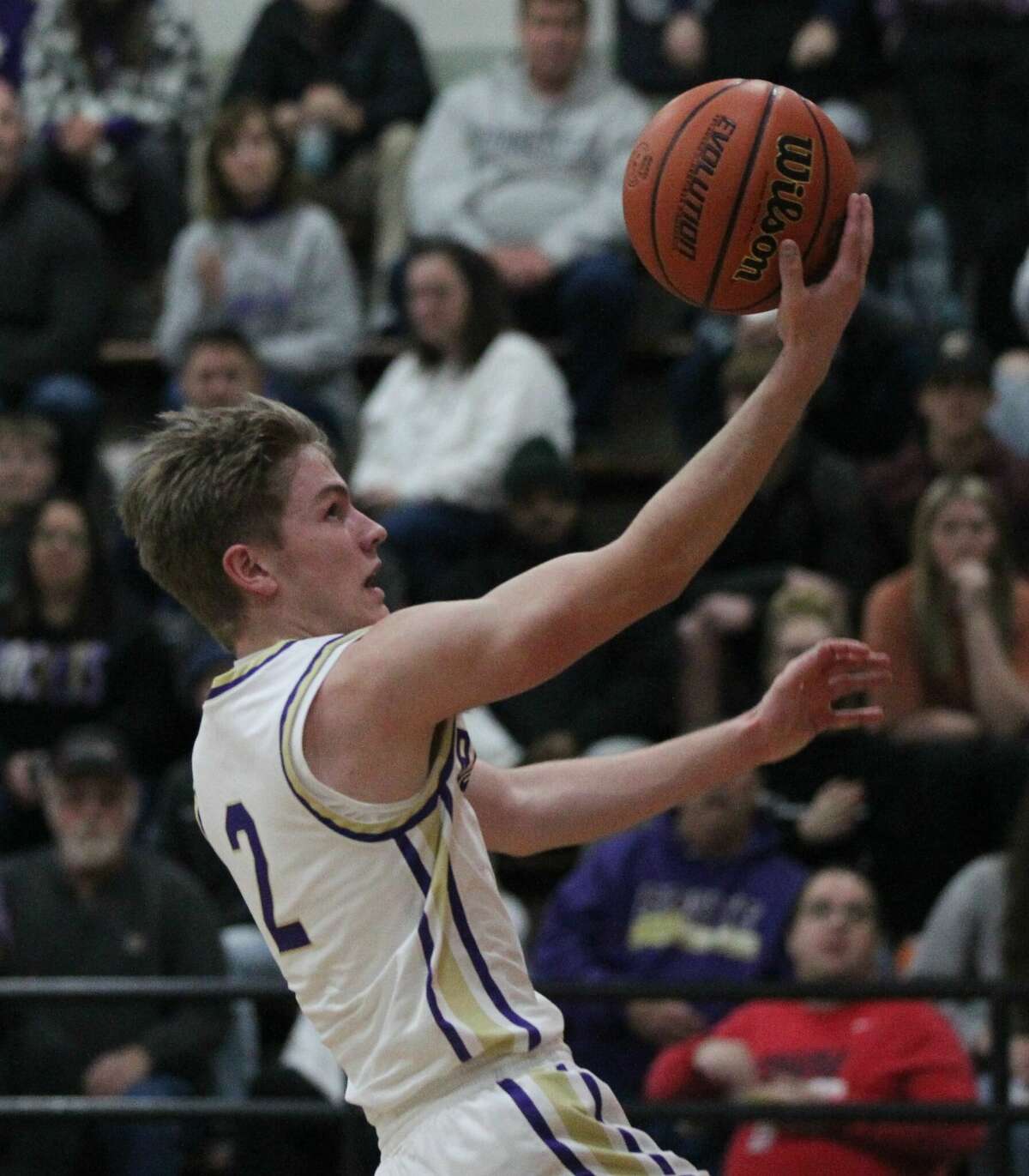 Routt's Joe Whalen takes the ball to the hoop during a game earlier this year.