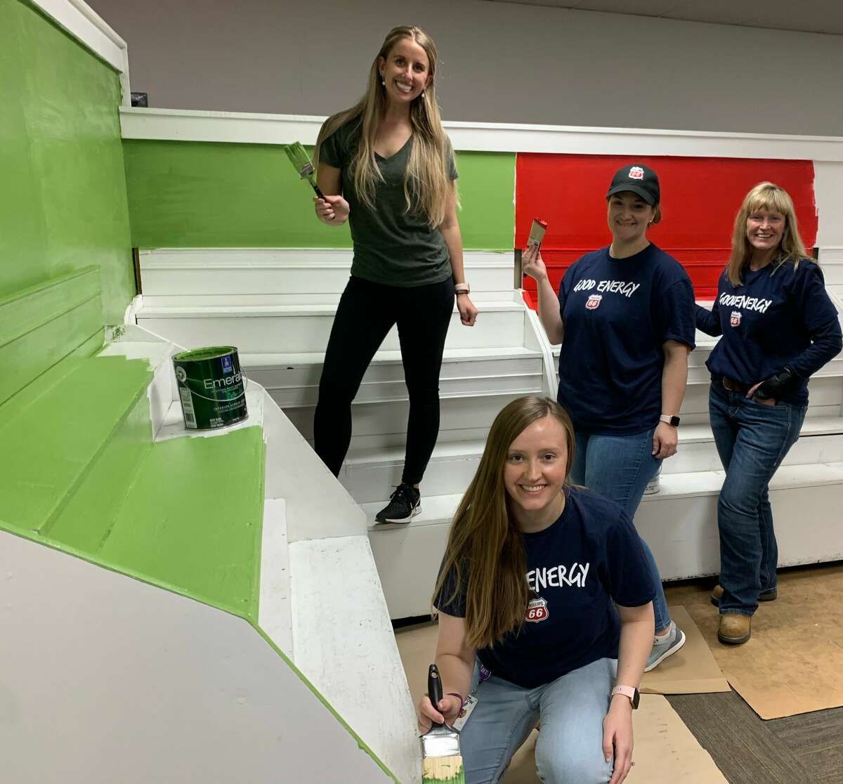 Members of the Wood River Refinery Women’s Network supported Operation Blessing by sprucing up the food shelves with colors to match the newest food pyramid guidelines. The Phillips 66 Wood River Refinery and its employees provided $1,267,681 for local groups and projects in 2022.