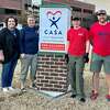 Earlier this month, Marshall Anderson, 16, completed the first Eagle Scout project at CASA Child Advocates downtown Conroe campus. Pictured from left are Stacey McDowell, CASA Office Administrator; Ann Marie Ronsman, CASA President & CEO; Marshall Anderson and Eagle Scout; Kris Coates, Eagle Scout Project Coach.