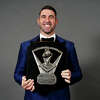 NEW YORK, NY - JANUARY 28: 2022 American League Cy Young Award Winner Justin Verlander poses for a photo during the 2023 BBWAA Awards Dinner at New York Hilton Midtown on Saturday, January 28, 2023 in New York, New York. (Photo by Mary DeCicco/MLB Photos via Getty Images)