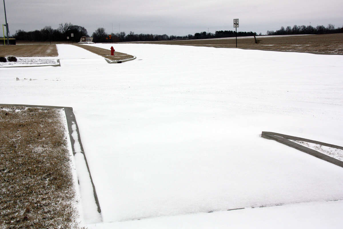 It was the Great White Way in Edwardsville Monday for a limited time until temperatures warm or public works crews could salt and clear Sports Park Drive at Plummer Family Park. Highs were expected to struggle to reach the freezing mark on both Tuesday and Wednesday.