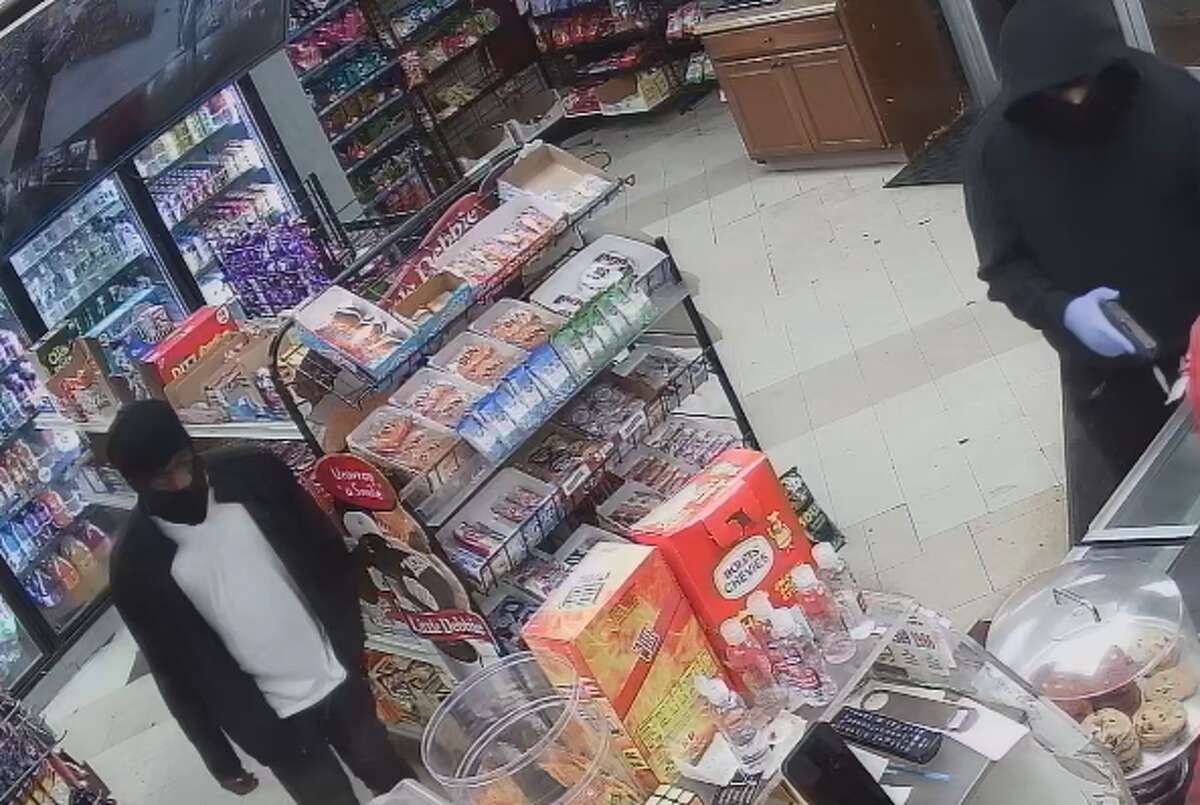 Bridgeport police are seeking the public's help to identify two robbery suspects who stole cash from Yuery's Market on East Main Street at gunpoint Jan. 22.