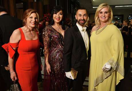 Cynthia Wolff, Alice Mao Brams, Fady Armanious and Jennifer Allison at the Houston Symphony’s “The Golden Age of Hollywood” ball at The Post Oak Hotel Saturday Jan. 28,2023.