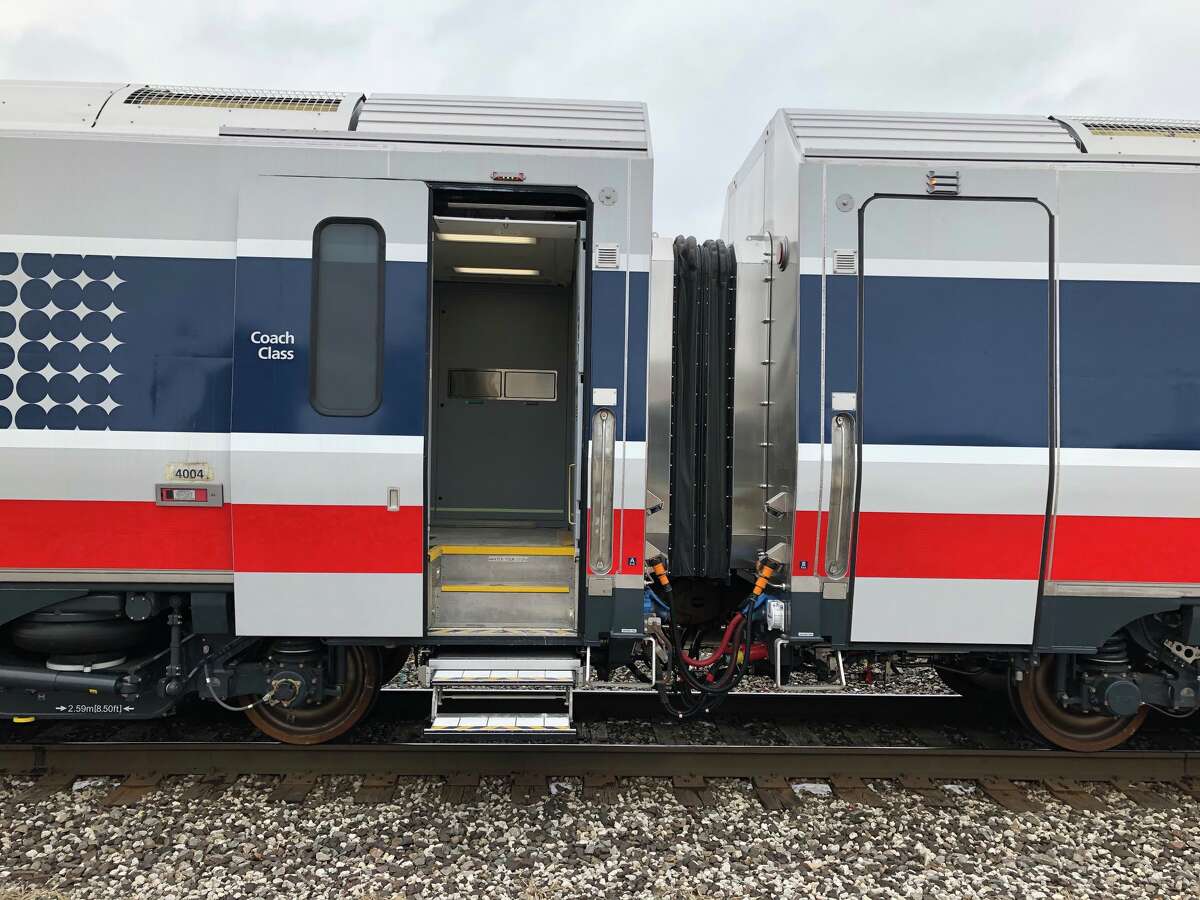 New ⁦Amtrak Midwest cars at Battle Creek on the test run. 