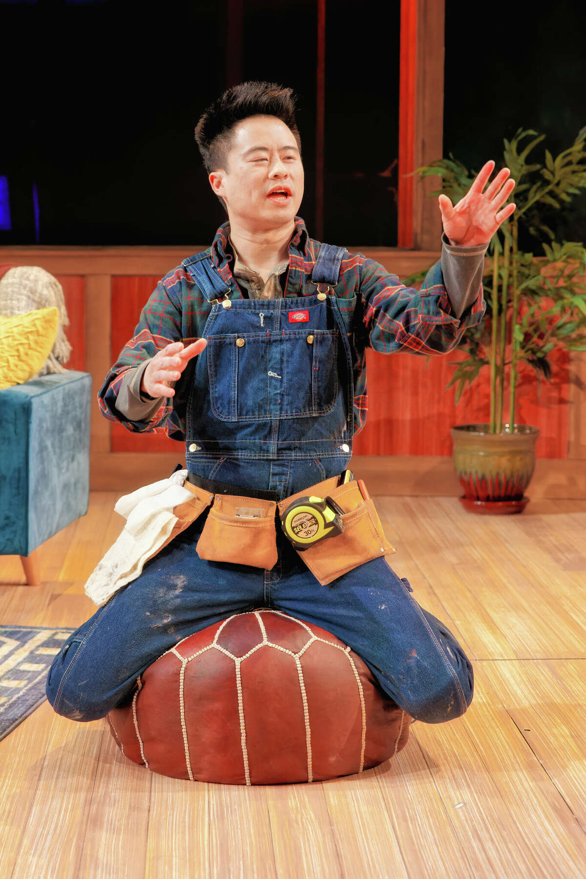 Whit K. Lee plays a handyman in the play "Secret Hour," running Jan. 27 to Feb. 19, 2023, at Capital Repertory Theatre in Albany. The  world-premiere play, by Jenny Stafford, won The Rep's Next Act! New Play Summit in 2021.