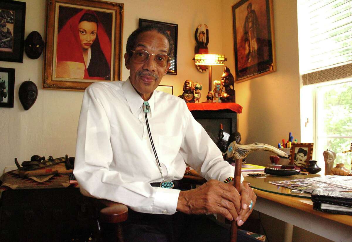 Collage artist Bob Lee in his fifth ward home Saturday July 9,2005.