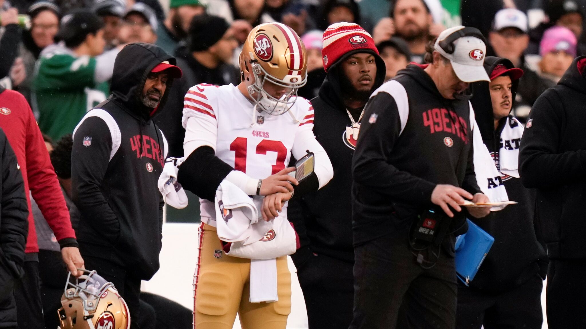 NYC radio chuds call 49ers' Purdy soft for not playing hurt