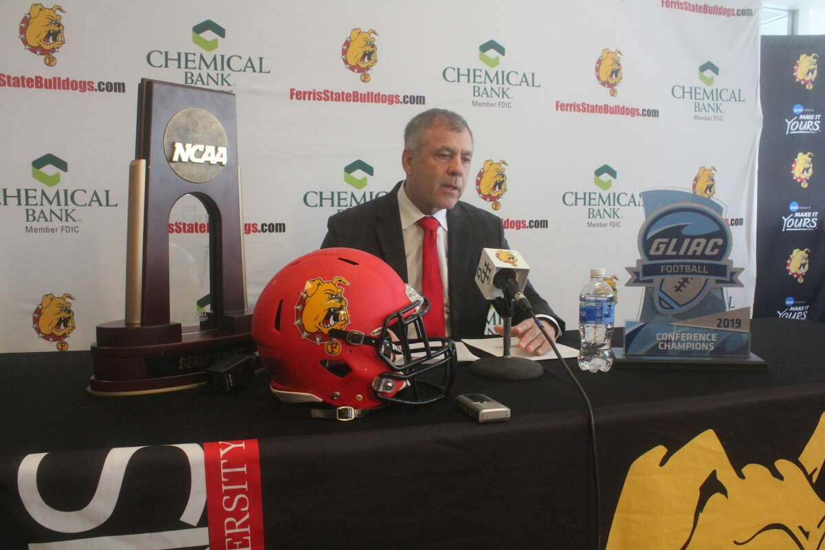 Ferris football coach Tony Annese addresses the media last year during national signing day. He'll do it again on Wednesday.