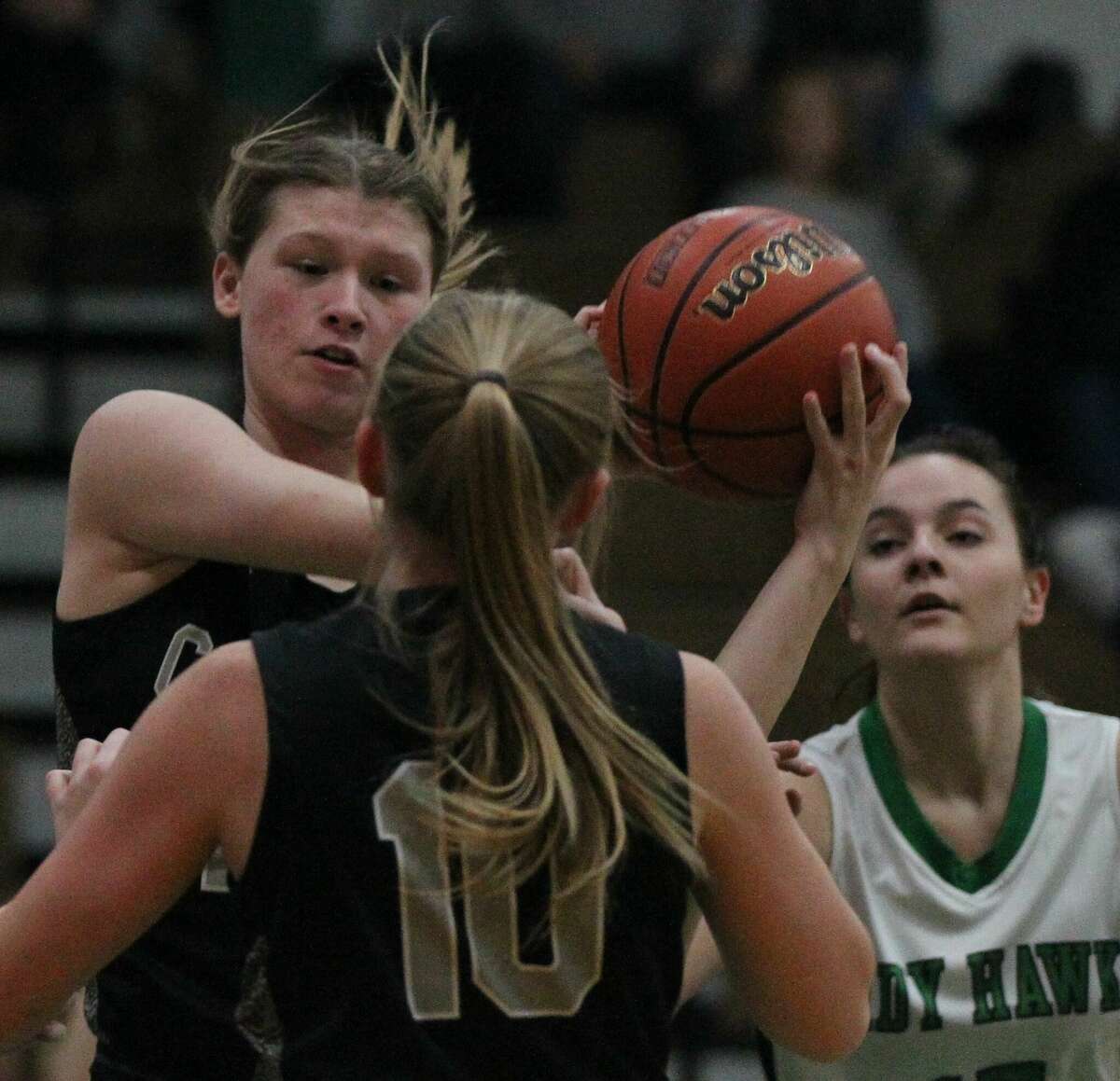 Action from the Carrollton girls' basketball team's win over West Central at Carrollton Monday night