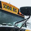 School bus during damaging ice storm.