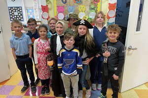 Some St. Boniface School students dress out as heroes