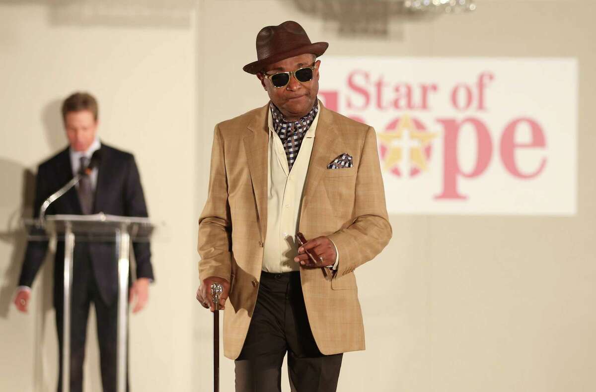 Jose Grinan on the runway at the 17th annual Haute for Hope Celebrity Fashion Show and Luncheon at River Oaks Country Club.