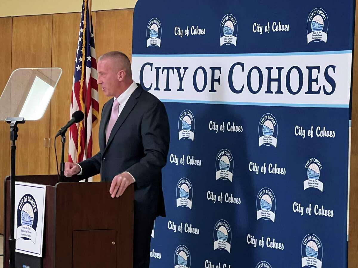 Cohoes Mayor Bill Keeler delivers his 2023 State of the City address Tuesday Jan. 31, 2023 at the Cohoes Senior Center, Cohoes, N.Y.