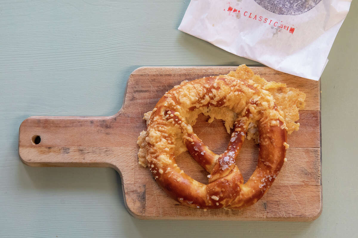 Fresh pretzels available at Lehr's German Specialties in the Noe Valley of San Francisco, Calif. on Jan. 29, 2023.