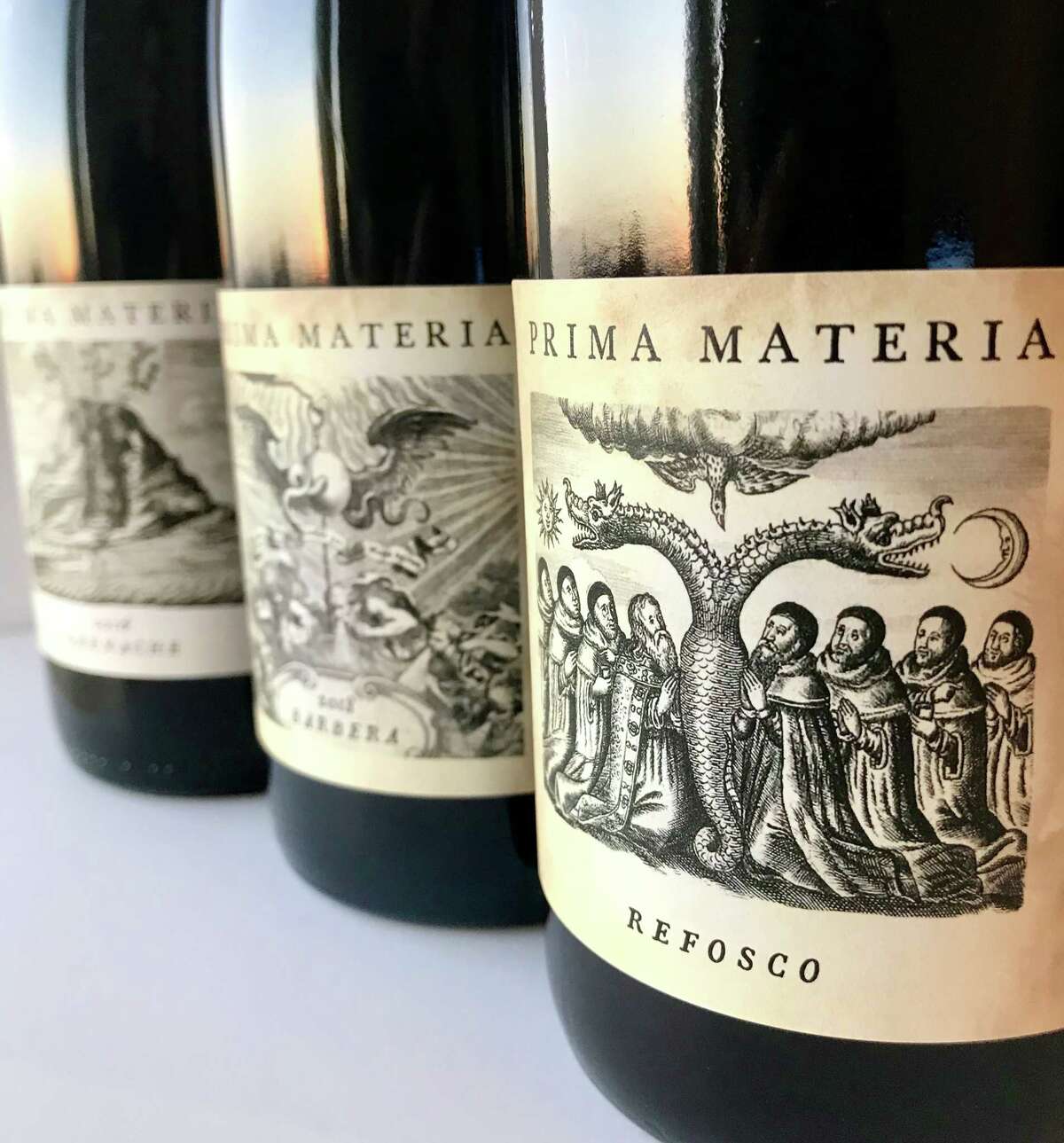 The Prima Materia wines are mostly made from Italian grape varieties like Refosco, Barbera, Aglianico and Sagrantino.
