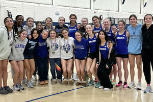 Darien girls track and field claims FCIAC East championship