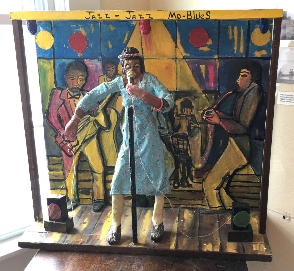 George Thomas' sculpture Jazz-Jazz Mo-Blues is his interpretation of the entertainment found in during the hey days of Idlewild. It will be on display at the Ramsdell Hardy Hall Gallery through Feb. 25