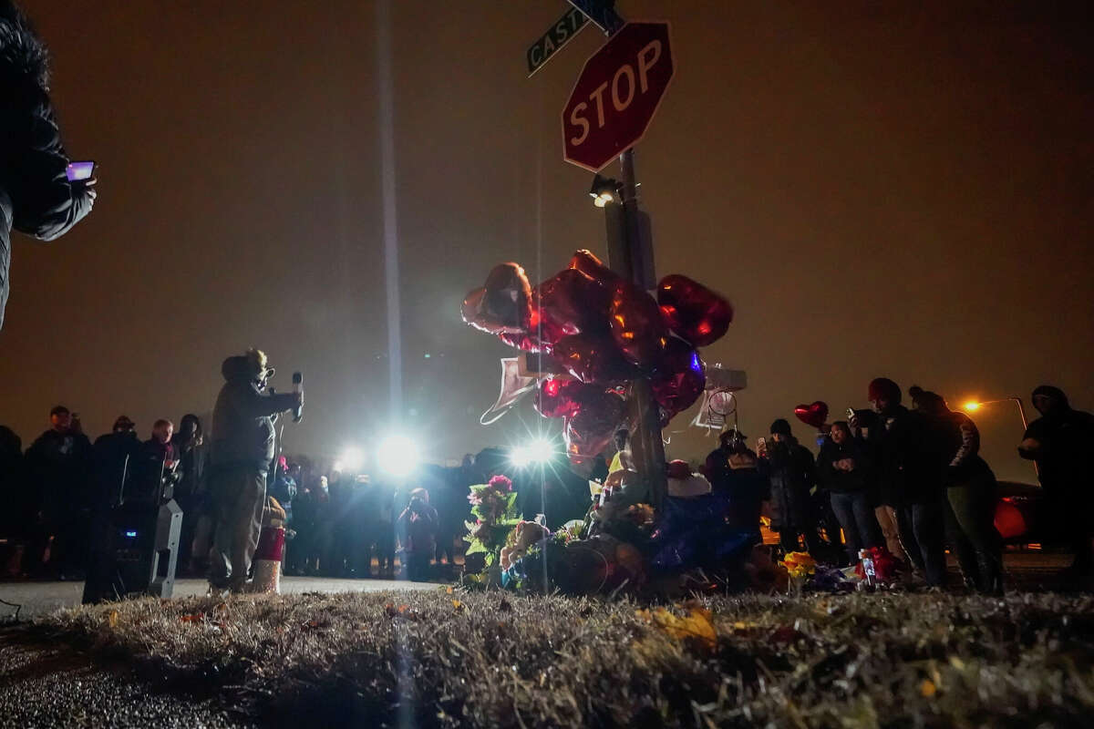 The stepfather of Tyre Nichols, Rodney Wells, speaks Monday, Jan. 30, at a prayer gathering at the site where Nichols was beaten by Memphis police officers.