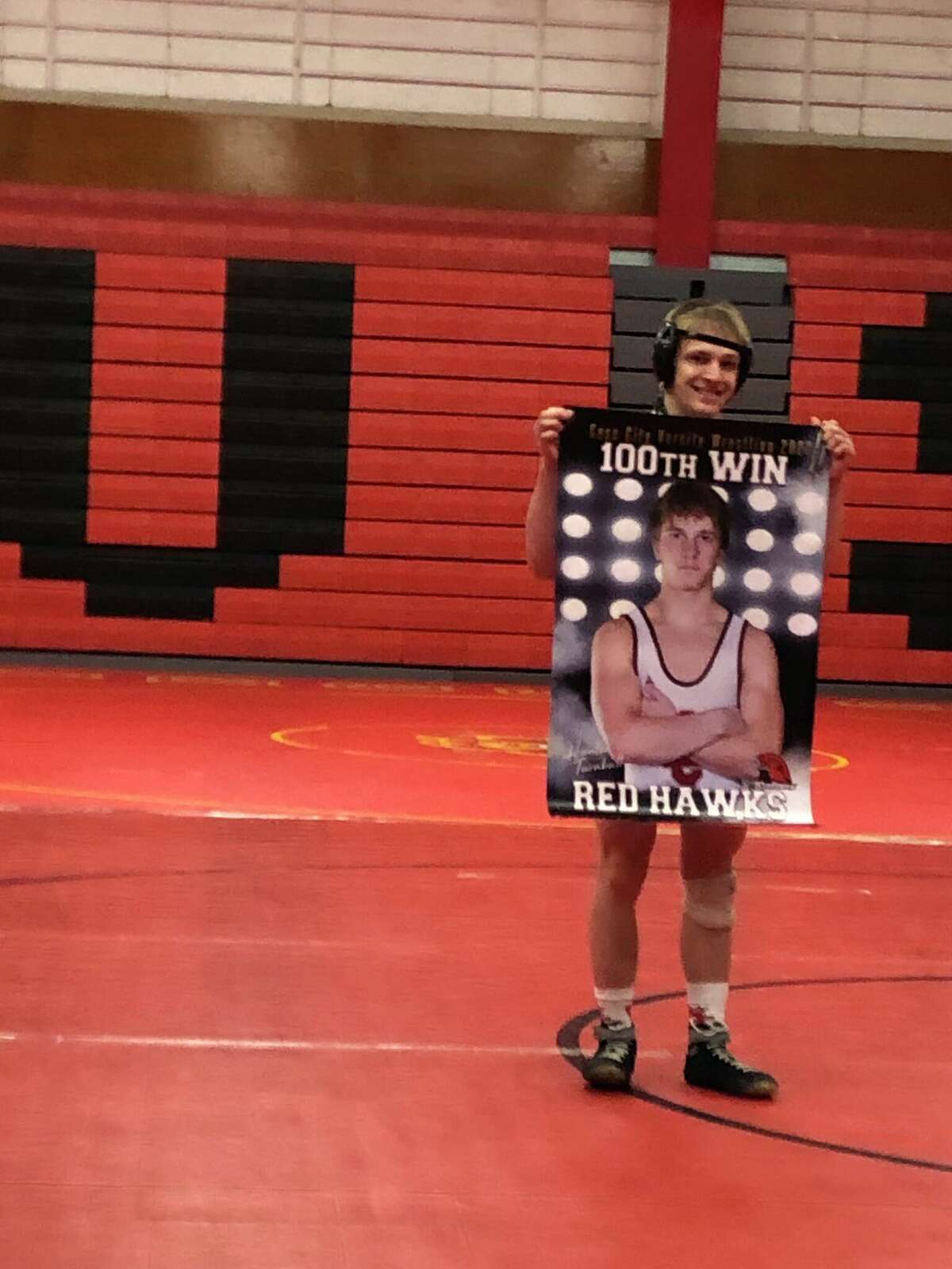 Two Cass City wrestlers earned their 100th victory in the season