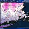 Minimum windchill values forecast for Friday night and Saturday morning. The National Weather Service has issued windchill warnings and advisories across all of Connecticut.