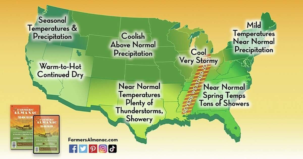 Farmers' Almanac Weather Predictions For Spring 2023 For The US