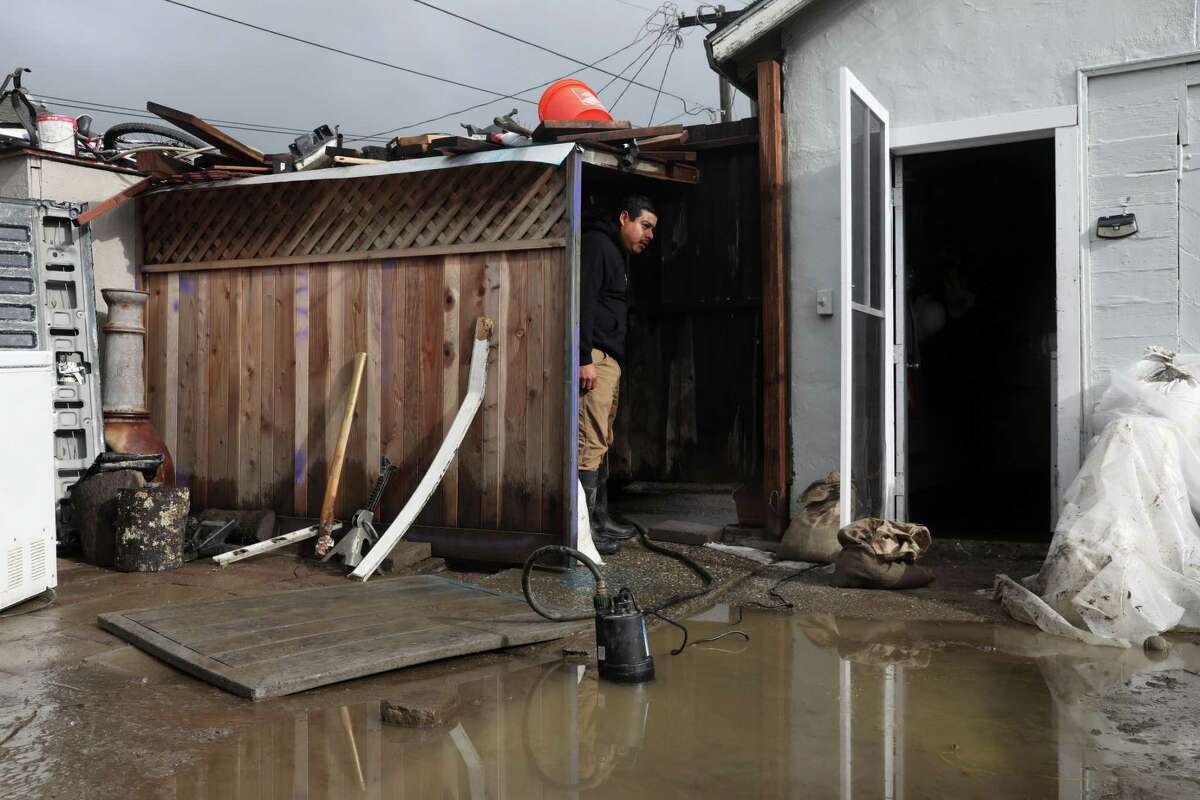 Watsonville resident Isidoro Garcia’s home and yard were damaged by floodwaters, which spilled into his daughter’s room.
