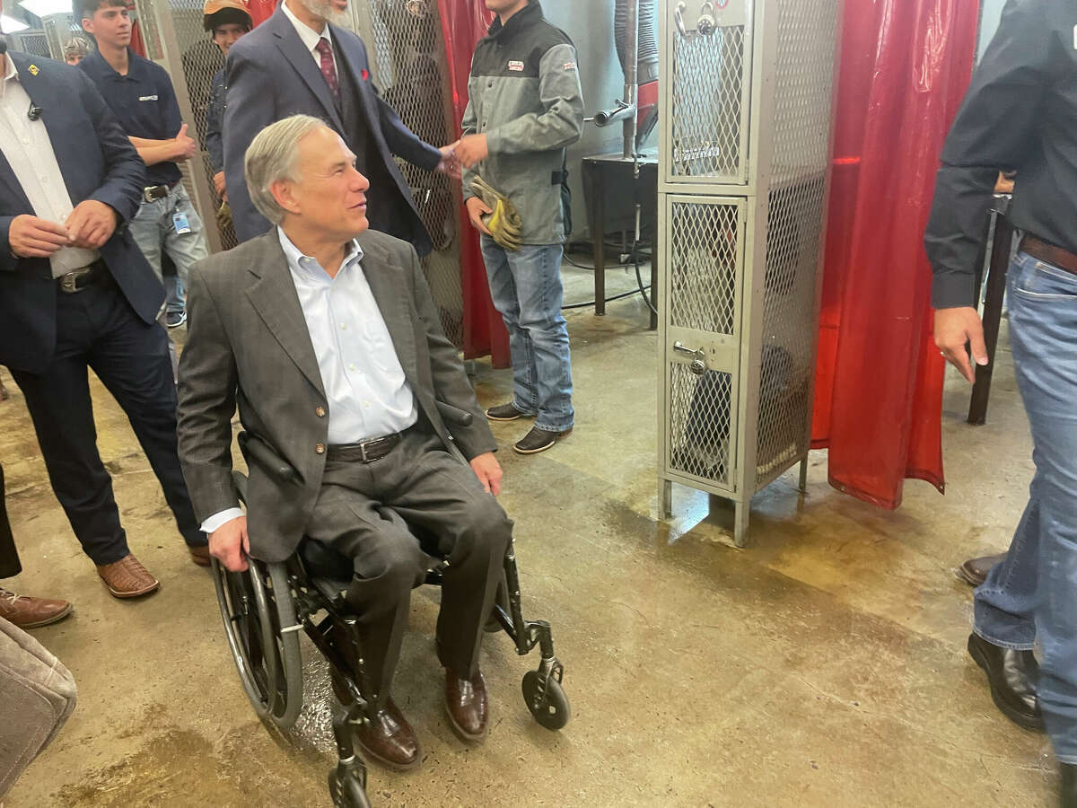 Gov. Greg Abbott toured and held a press conference Thursday at an Odessa College welding lab, where he discussed the future of Texas’ workforce.