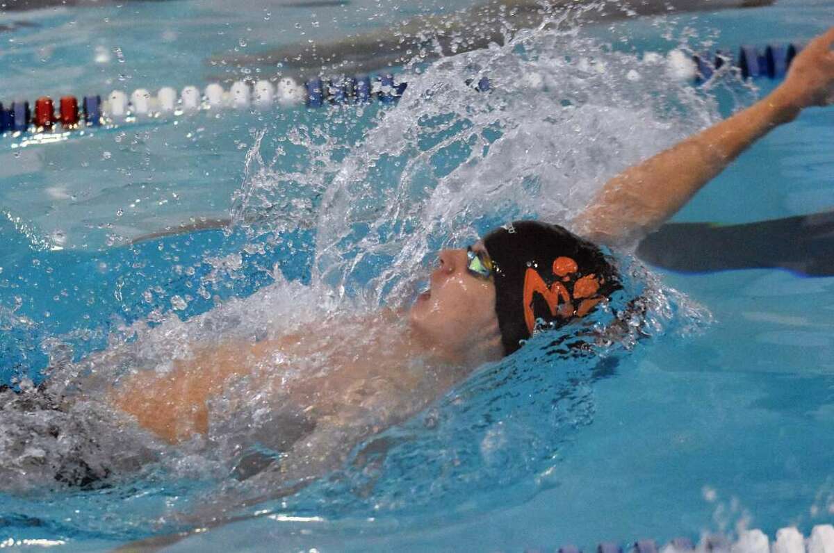 Eddie Myers of Edwardsville won the 100-yard individual medley in Thursday's win over O'Fallon at the Chuck Fruit Aquatic center. He also won the 100 freestyle.