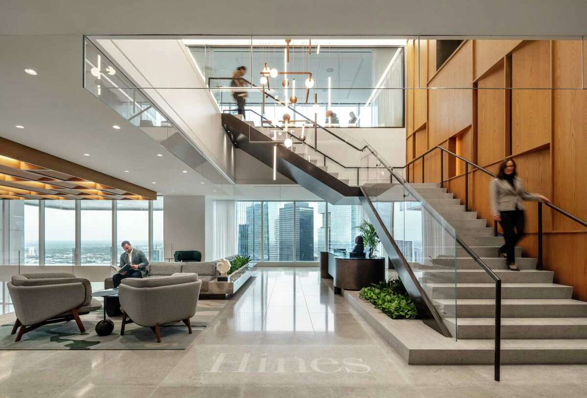 The first of six floors that Hines occupies is referred to as "Hines Way," meant as a welcome and as a statement about the firm's industry standards.